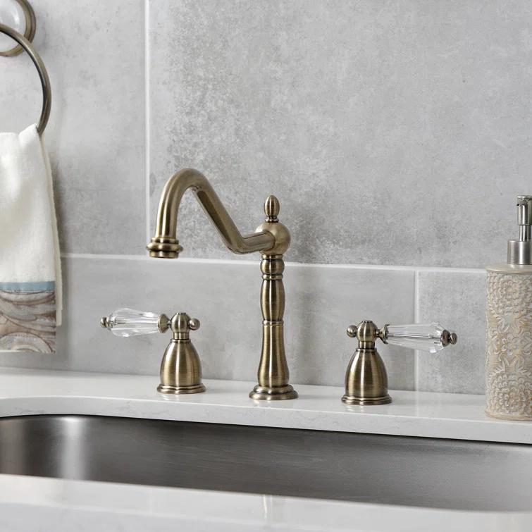 Kingston Brass Kingston Brass Wilshire Double-Handle Widespread Kitchen Faucet KB1793WLLLS