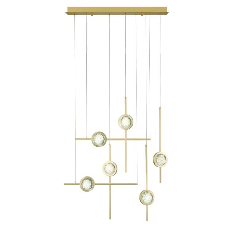 Eurofase Barletta 6 - Light Dimmable LED Linear Chandelier