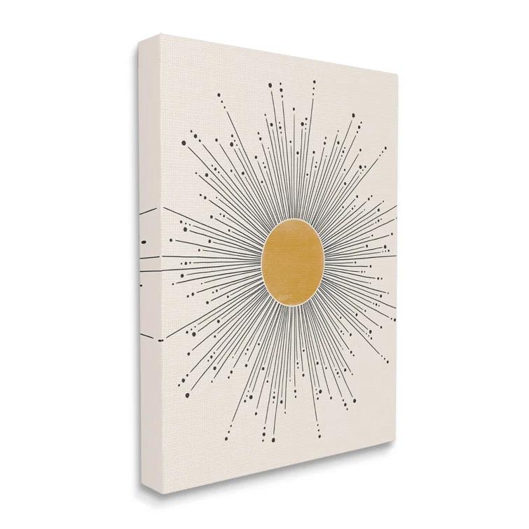 Stupell Industries " Art Deco Summer Sun Geometric Line Bursts " by JJ Design House LLC