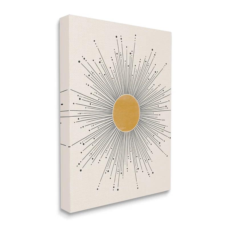 Stupell Industries " Art Deco Summer Sun Geometric Line Bursts " by JJ Design House LLC