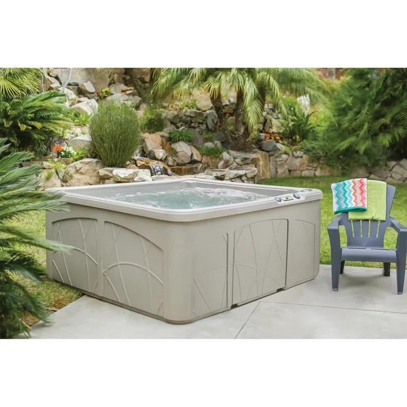 Lifesmart Spas and Saunas Lifesmart Spas LS350DX 110 Volt 5-Person 28-Jet Rectangle Plug and Play Hot Tub with Ozonator
