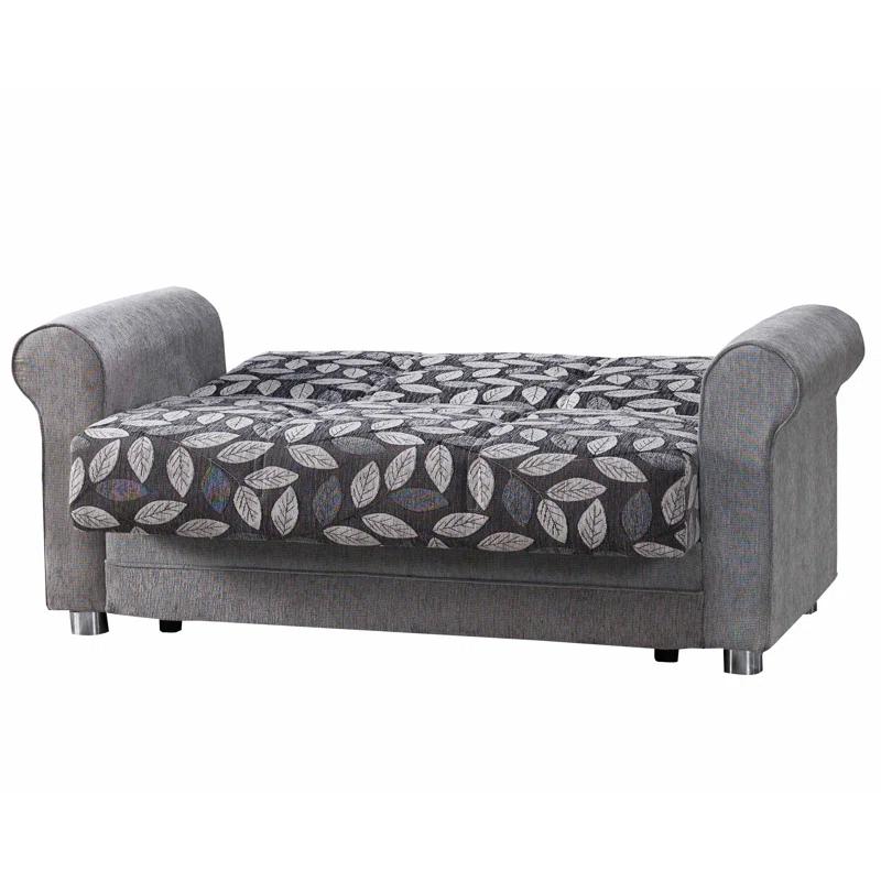 Ottomanson Rio 63 in. Fabric Upholstered 2-Seater 3-in-1 Sleeper Loveseat Sofa Bed with Storage