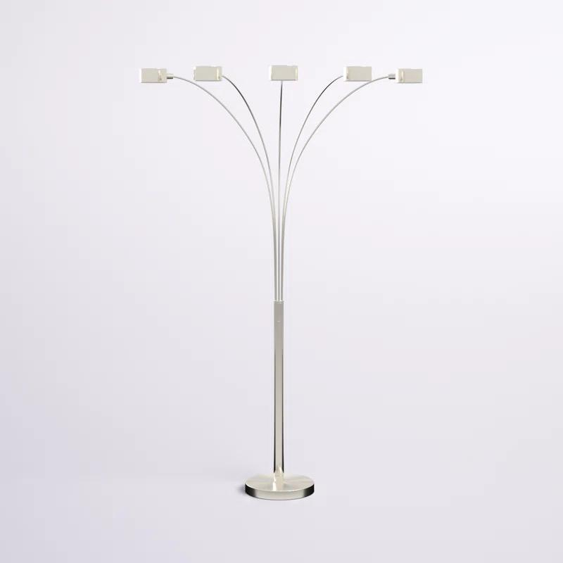 Wade Logan® Alisson 88'' Brushed Nickel Tree Floor Lamp