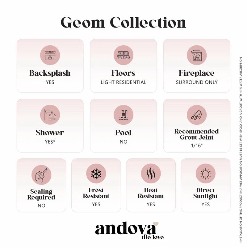 Andova Geom Aluminum Metal Diamond Mosaic Kitchen Backsplash, Bathroom, Shower, Wall and Floor Tile