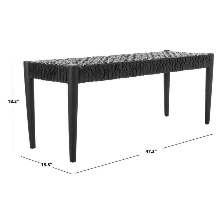 Kazbah 47" Genuine Leather Bench
