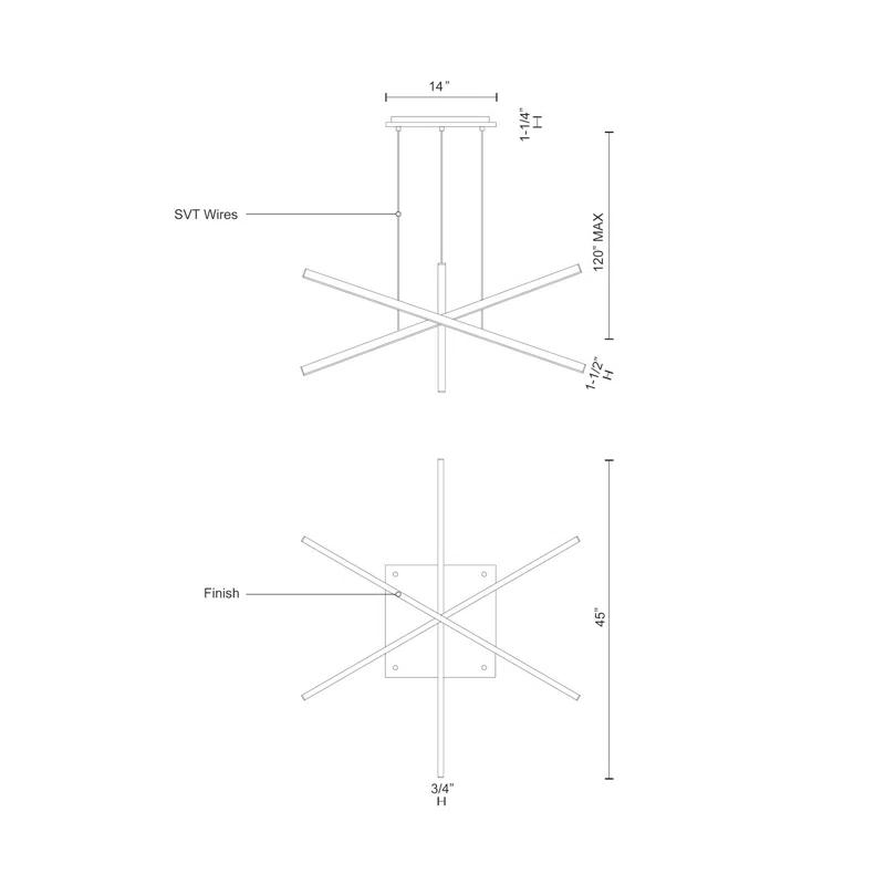 Vega 3 - Light LED Kitchen Island Pendant