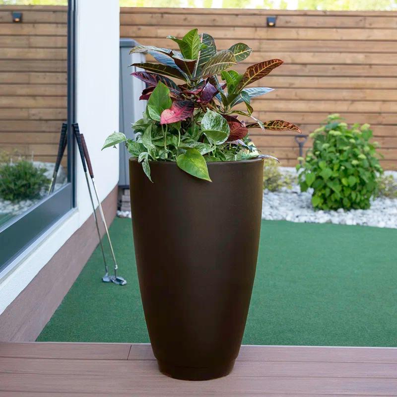 Mayne Inc. Caprio Tall Resin Pot Planter with Water Reservoir