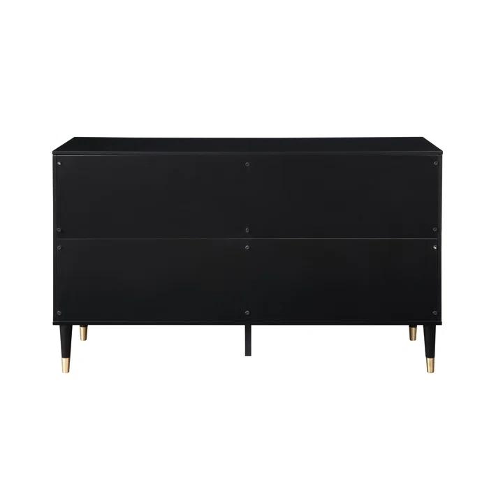 Manhattan Comfort Solid Wood 60'' W 6 - Drawer Dresser