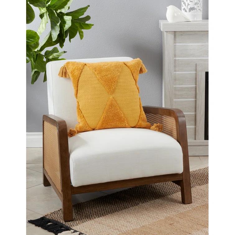 Saro Allman Collection Geometric Cotton Throw Pillow