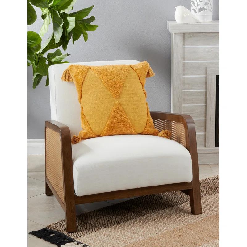Saro Allman Collection Geometric Cotton Throw Pillow