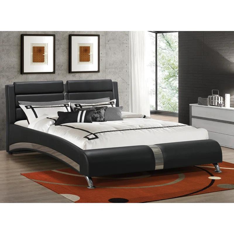Artimiza Vegan Leather Sleigh Bed