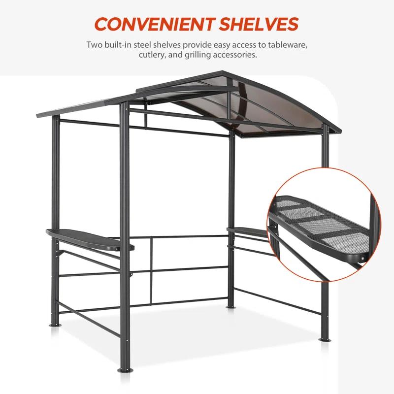 EAGLE PEAK 8 Ft. W x 5 Ft. D Steel Grill Gazebo