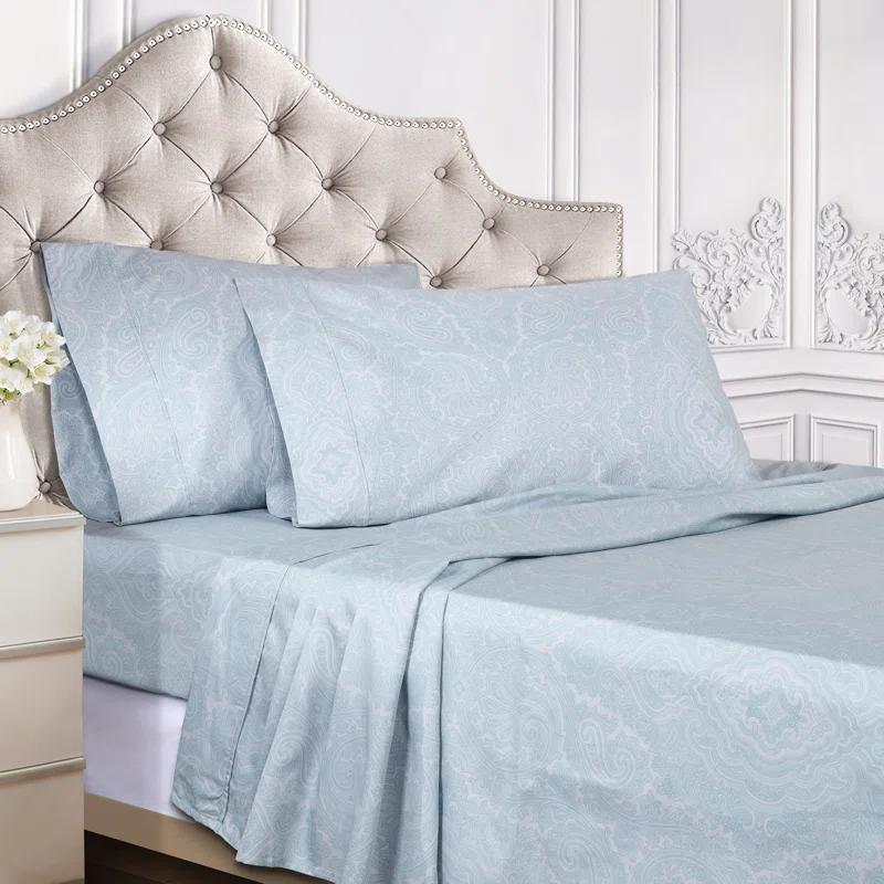 Superior Classic Paisley 600 Thread Count Cotton Blend Sateen Sheet Set