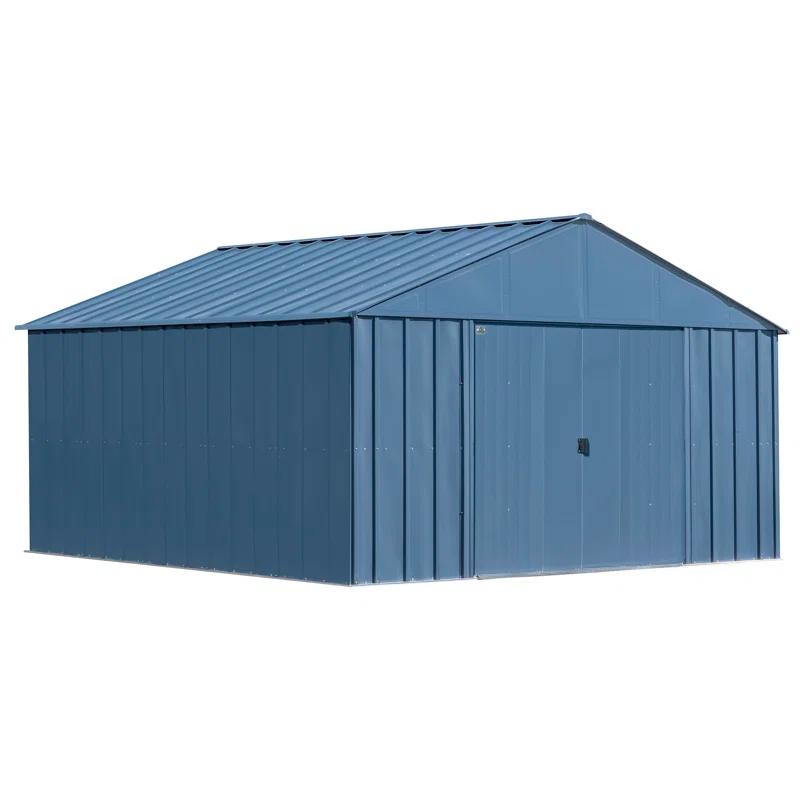 12 ft. W x 12 ft. D Galvanized Steel Storage Shed