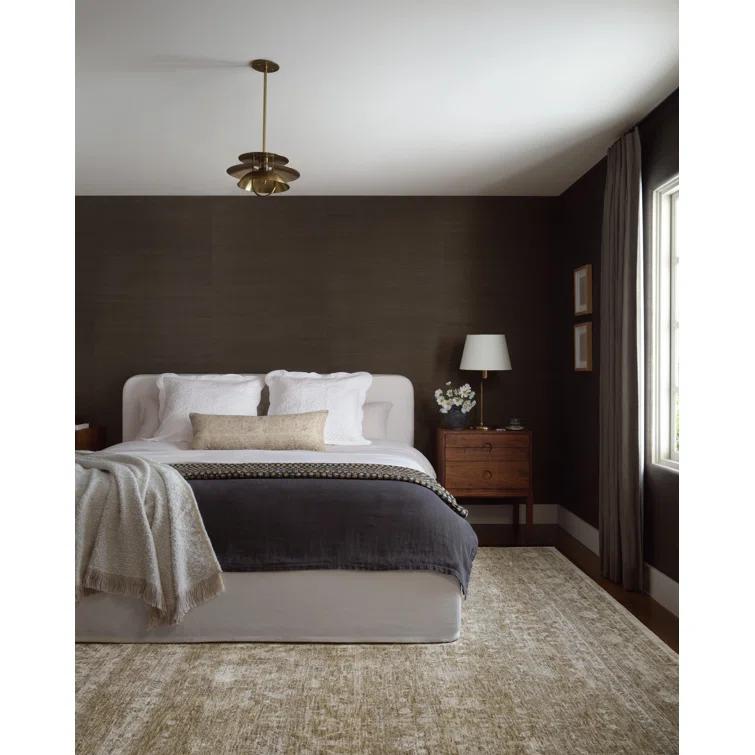 Honora Rug by Amber Lewis x Loloi - Khaki and Beige / 2' x 3'4"