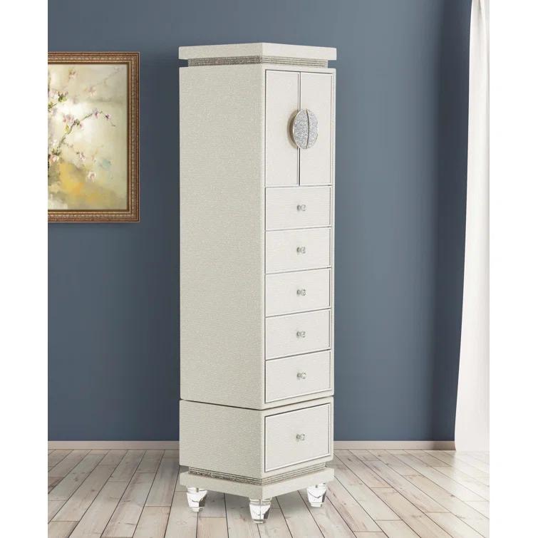 Michael Amini Glimmering Heights Swivel Lingerie Chest