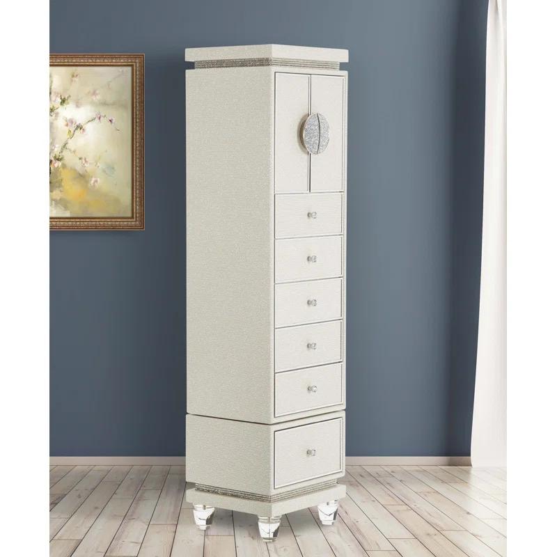 Michael Amini Glimmering Heights Swivel Lingerie Chest