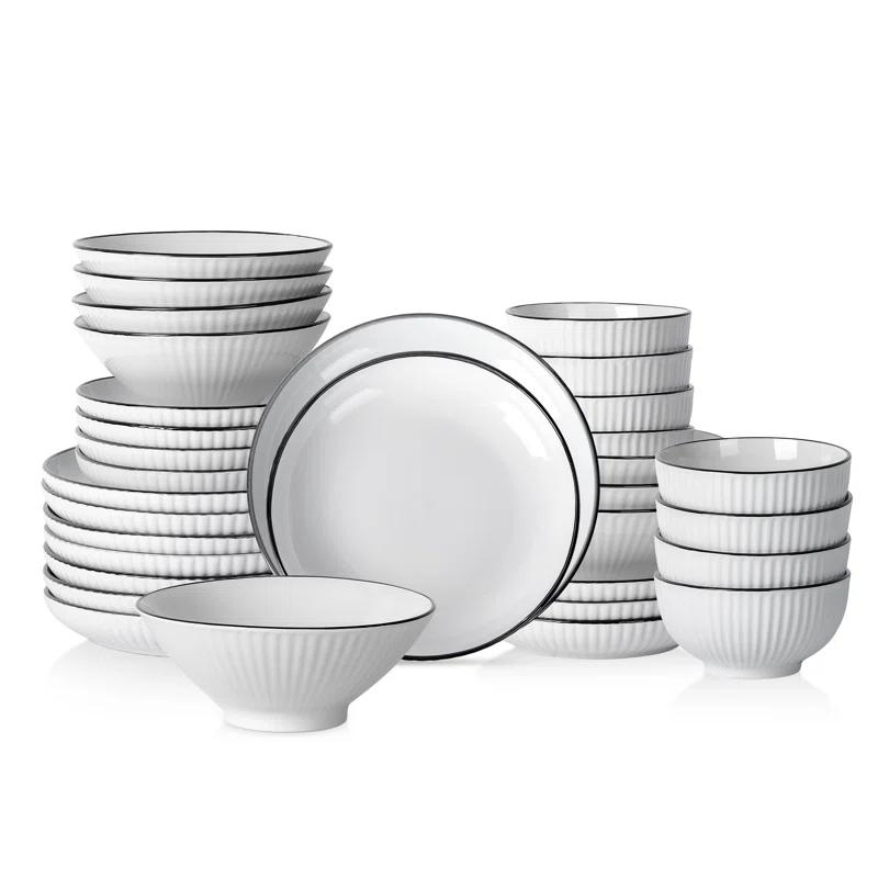 Christian Siriano Lustra 32 Piece Stoneware Dinnerware Set - Service for 8 (Set of 32)