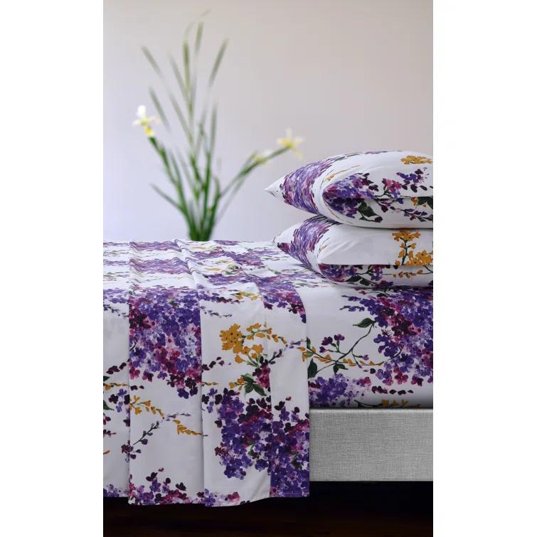 Azores Home Microfiber Floral Sheet Set