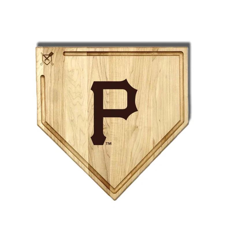 Baseball BBQ Full Size (17" X 17") Home Plate Cutting Board With Trough