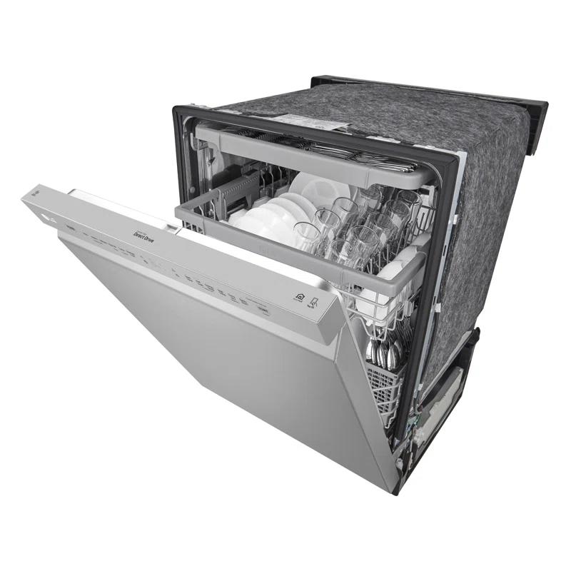 LG LG 24 in. PrintProof Stainless Steel Front Control Dishwasher with QuadWash, 3rd Rack & Dynamic Dry, 48 dBA LDFN4542S