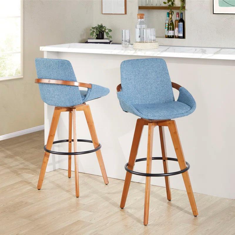 George Oliver Whitacre 29" Fabric Swivel Stool