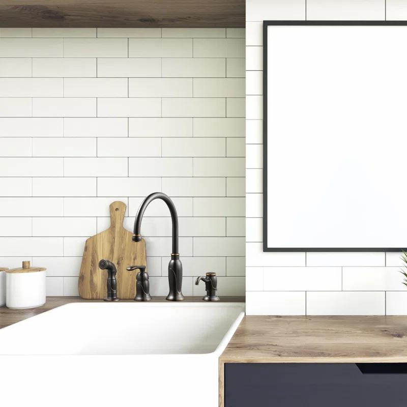 Alcott Hill® Alcott Hill® Helen Kitchen Faucet with Side Spray and Soap Dispenser