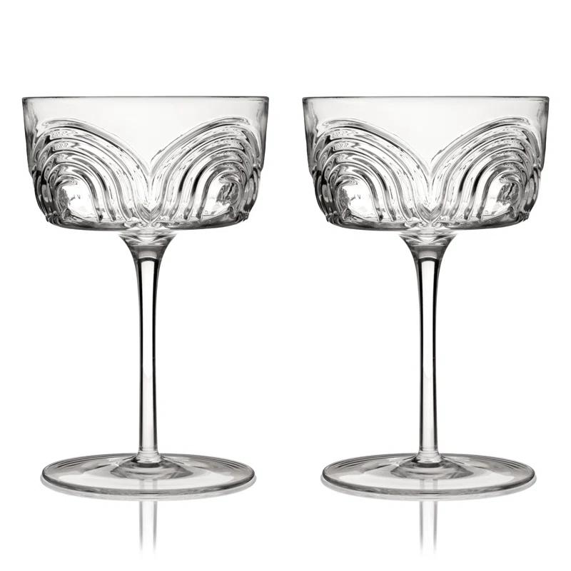 Viski Beau Crystal Cocktail Coupes (Set of 2)