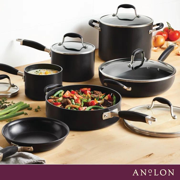 Anolon Anolon Advanced Home Hard Anodized Nonstick Cookware Set, 11 Piece