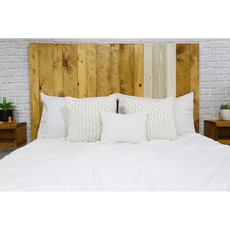 Loon Peak® Anaye Boho Euro Design Solid Wood Panel Headboard Floating Style - Wall Mount