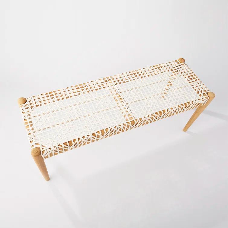 Kazbah 47" Genuine Leather Bench