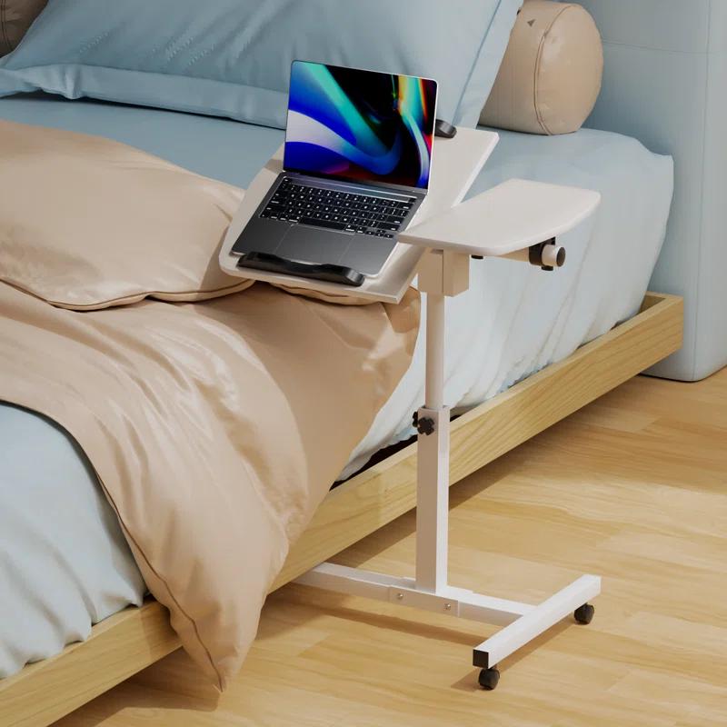 Bring Home Furniture Lifting Computer Desk, Multifunctional Standing Table, Laptop Cart with Mouse Pad for Small Spaces
