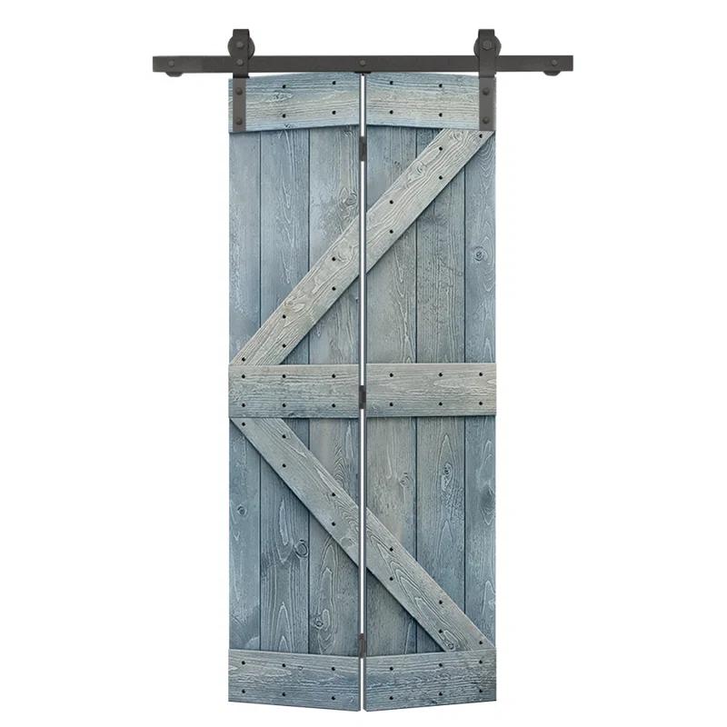 Calhome 84'' Solid Wood Barn Doors | Wayfair