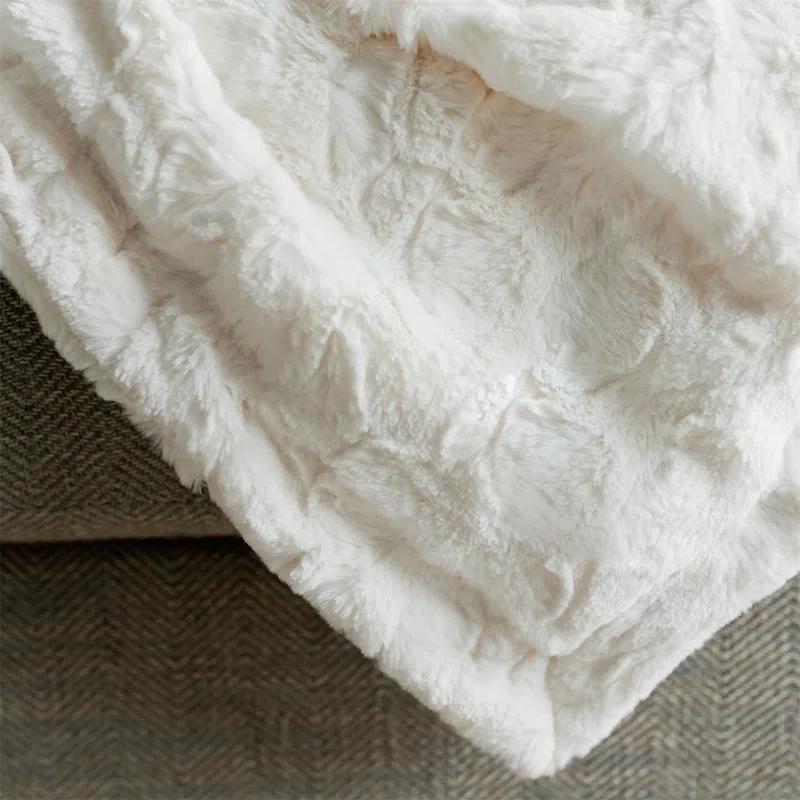 Graced Soft Luxuries Double Sided Faux Fur Throw Blanket, Multiple Colors