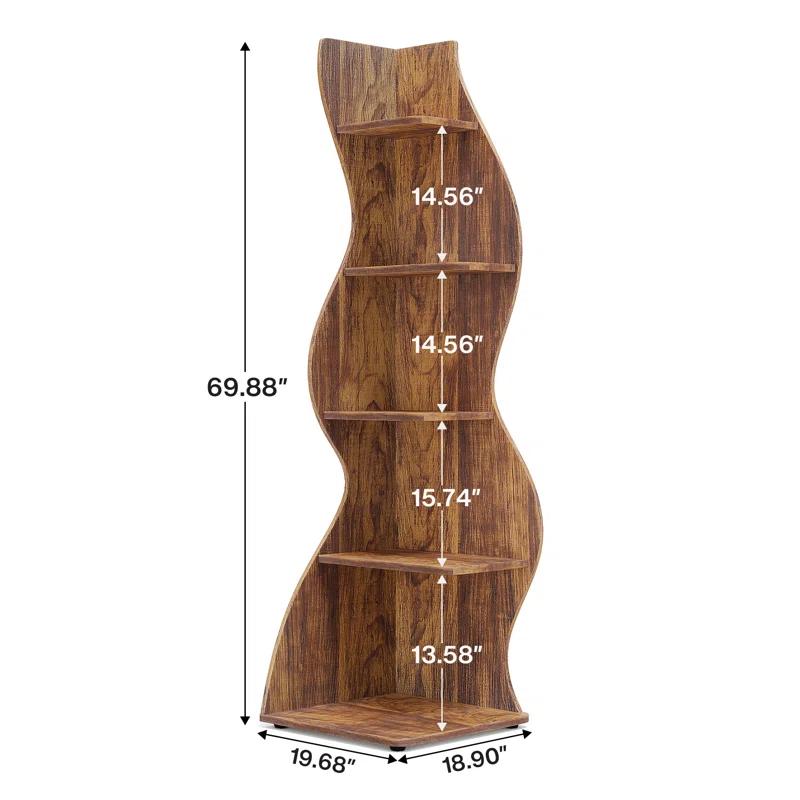Millwood Pines Arhab Corner Bookcase