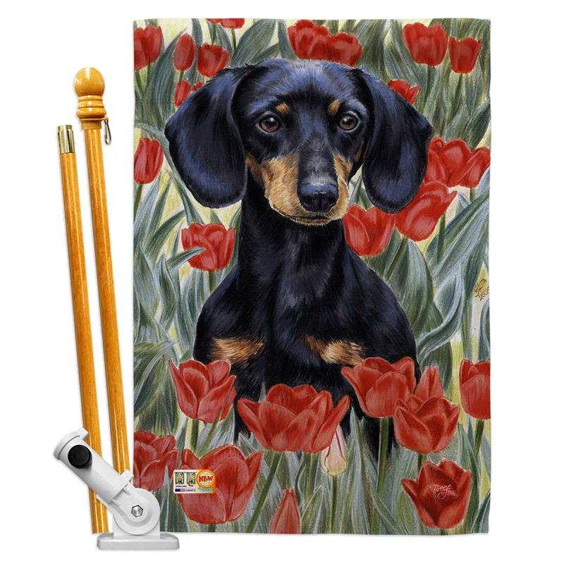 Breeze Decor Double Sided 40.00'' H x 28.00'' W Polyester Flag Set