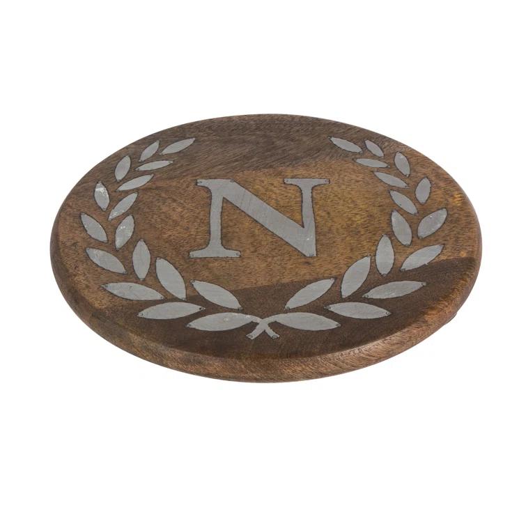 The GG Collection GG Wood Round 1 Piece Trivet