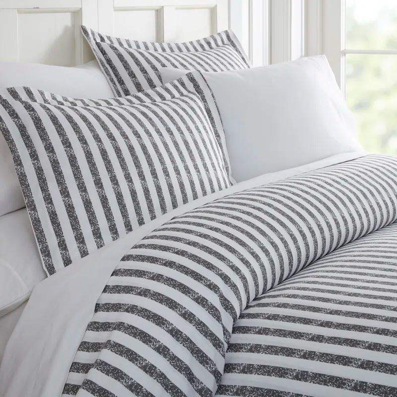 Becky Cameron 3 Piece Rugged Stripe Pattern Duvet Cover Set