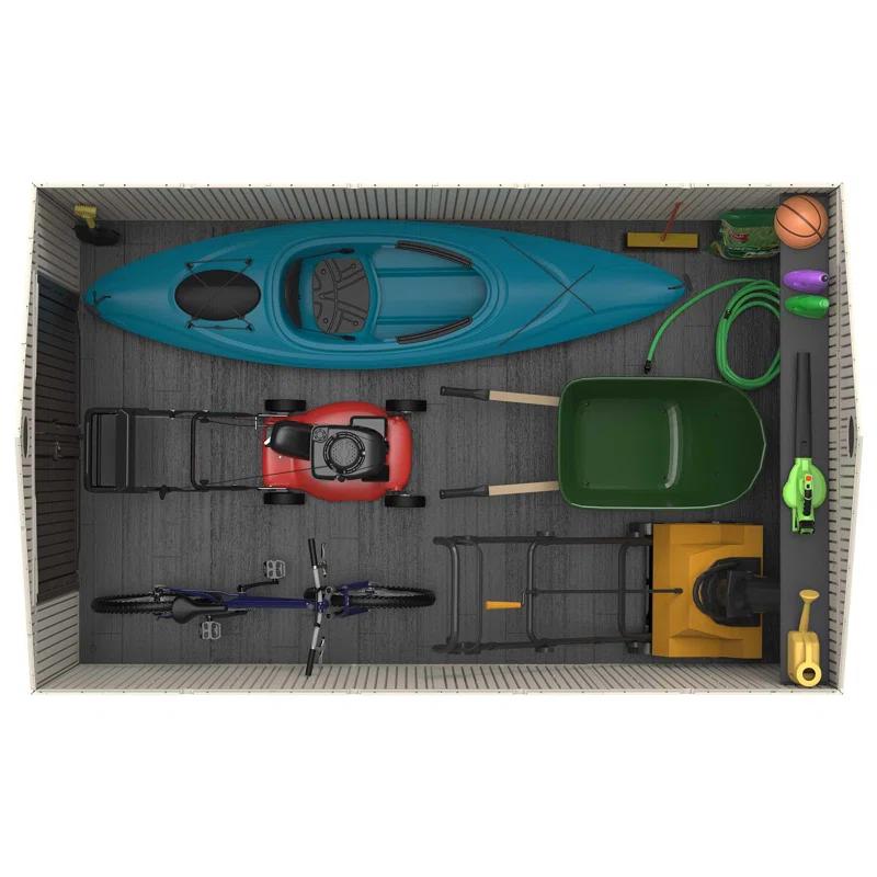 8 Ft. x 12.5 Ft. High-Density Polyethylene (Plastic) Steel Reinforced Outdoor Storage Shed