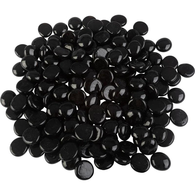 Pure Garden 10lbs Fire Pit Glass Rocks - 3/4-Inch Glass Marbles for Fireplaces, Landscape, Aquariums, or Vases