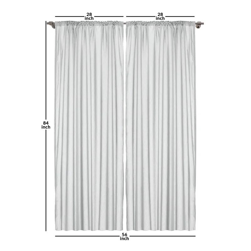 Ambesonne Polka Dot Semi-Sheer Rod Pocket Curtain Panels (Set of 2)