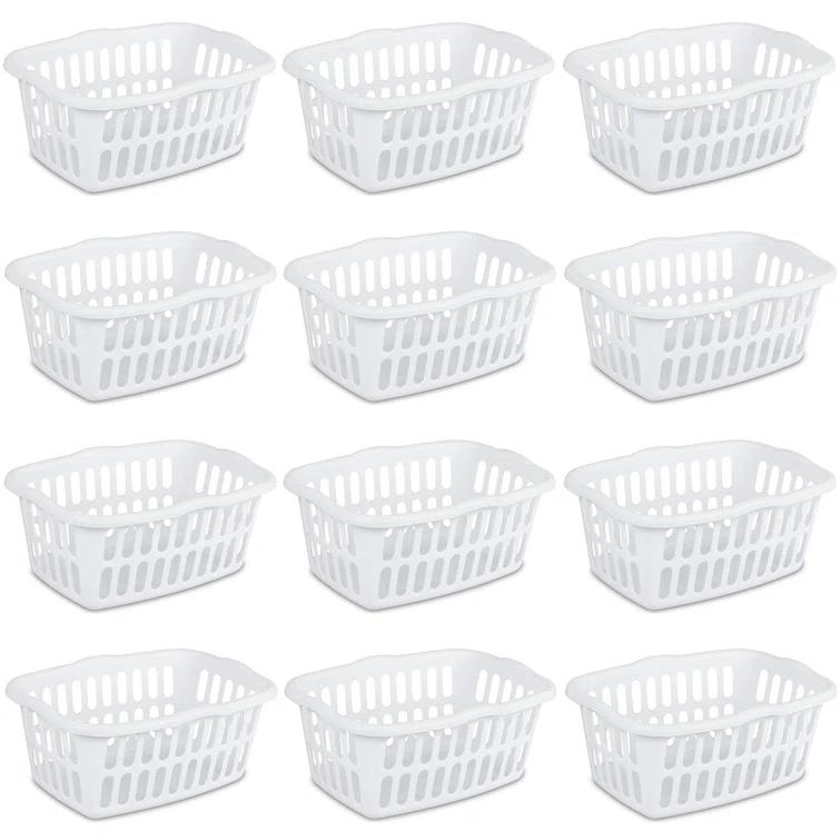 Sterilite Sterilite 1.5 Bu Rectangular Laundry Basket, Classic Design to Carry Clothes to Laundry Room (Set of 12)