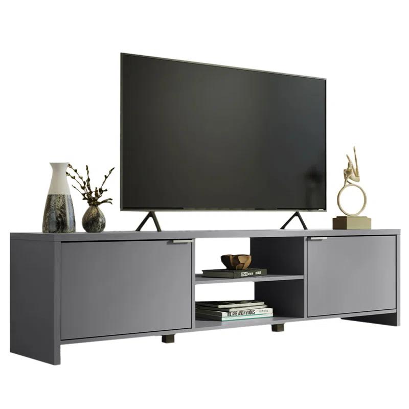 Ebern Designs TV Stand Large Media Console with Cable Management for 65, 75 Inch Media Storage Gaming Living Room Entertainment Center Modern Wooden Television Cabinet