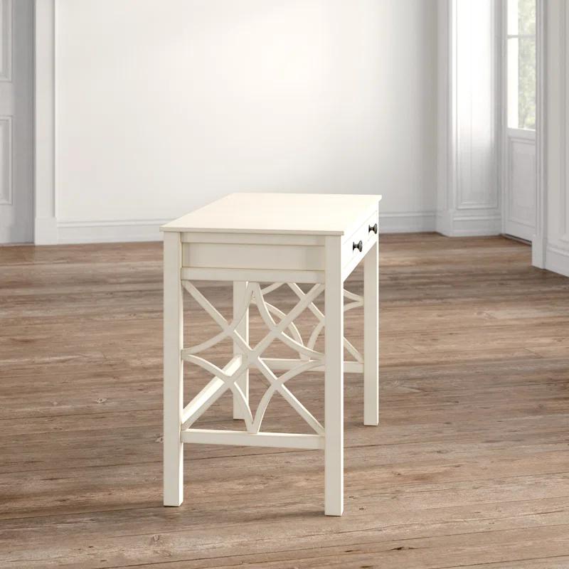 Gracie Oaks Whitley Antique 38" Two-Drawer Wooden Writing Desk