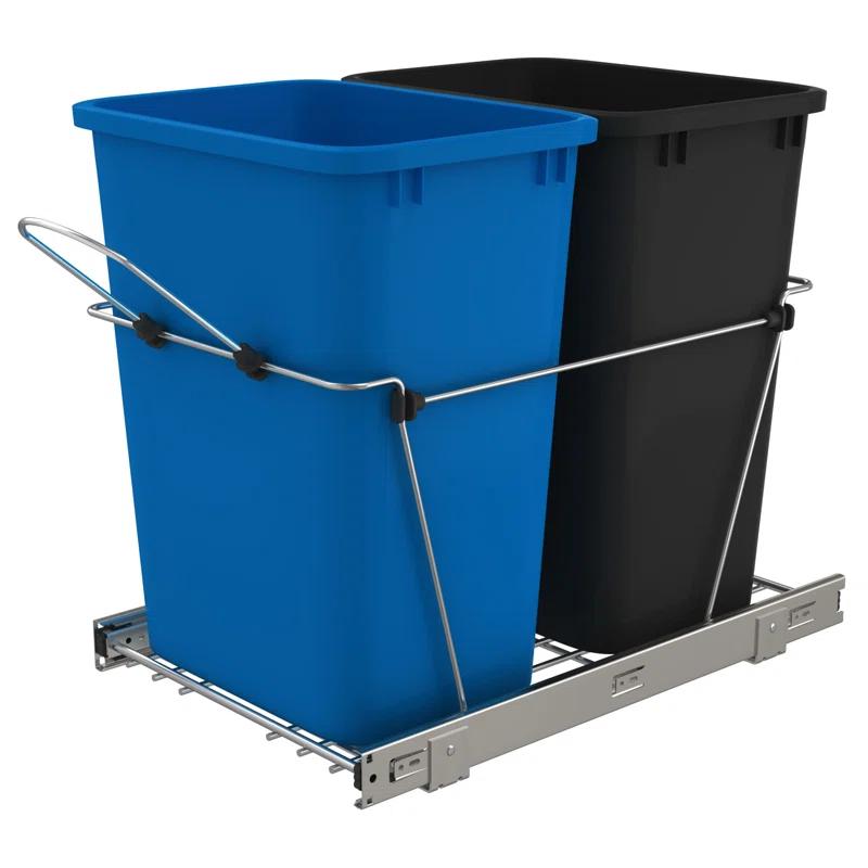 Rev-A-Shelf Rev-A-Shelf Double Pull Out Trash Can 35 Qt for Kitchen
