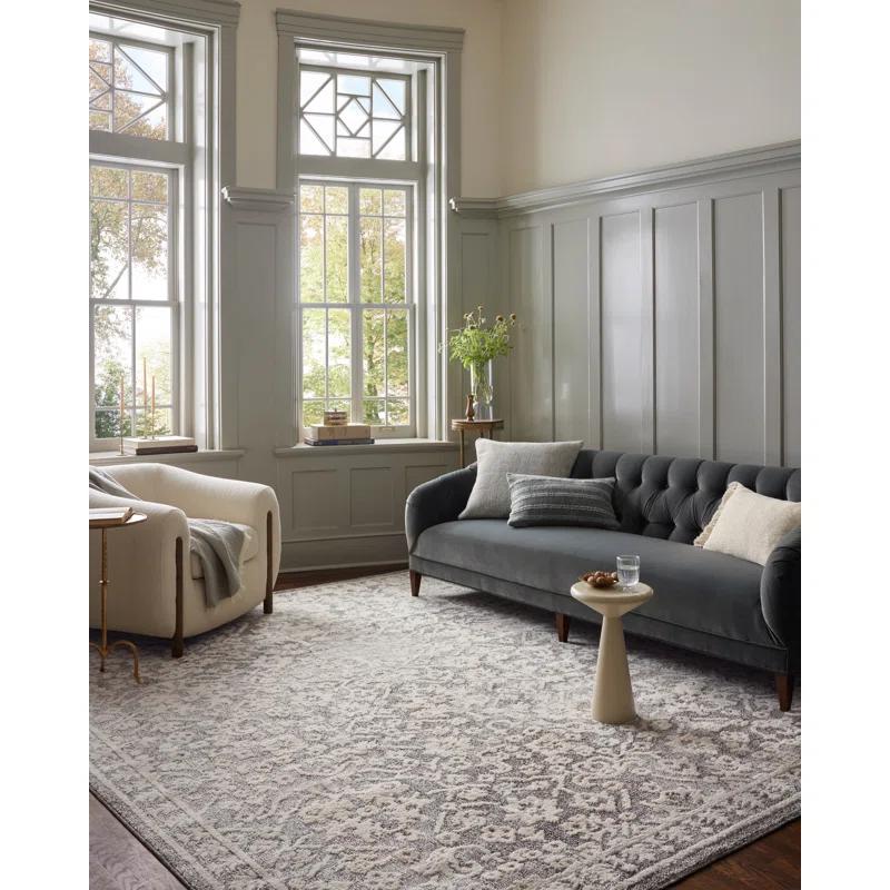 Magnolia Home by Joanna Gaines x Loloi Gigi Grey / Ivory Area Rug