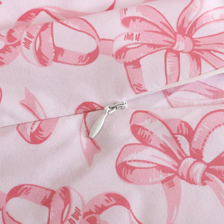 Betsey Johnson Betsey Johnson Ballet Bows Pink Reversible Duvet Cover Set