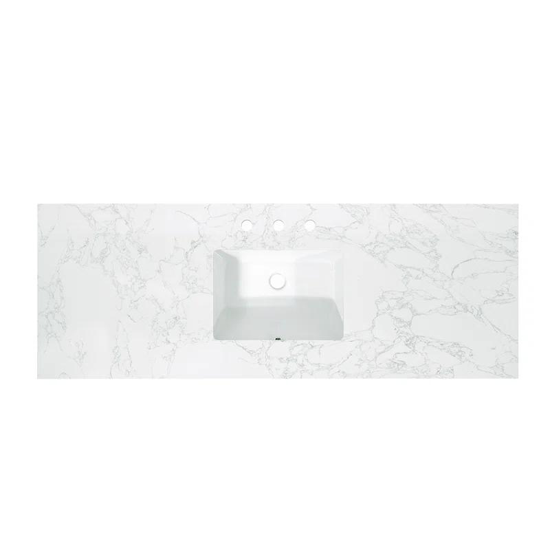 Altair Ceres 61" Engineered Stone Single Bathroom Vanity Top with Sink