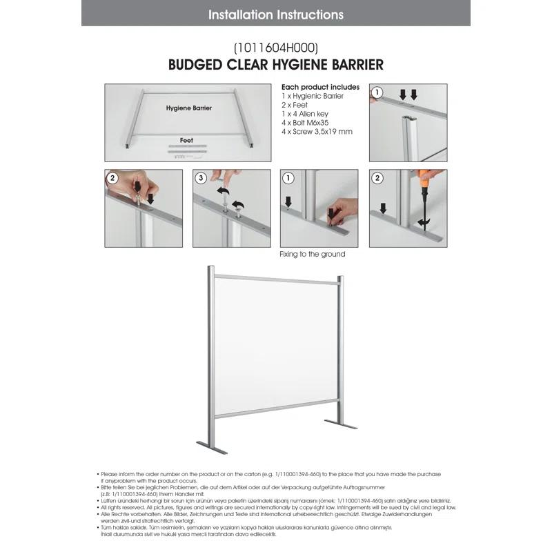 MT Displays Metal/Plastic 1 Panel Sneeze Guard