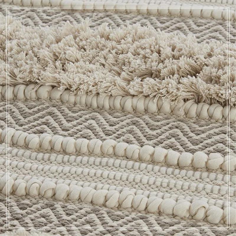 Ink+Ivy, JLA Home 22"x58" Asher Woven Textured Striped Bath Rug Natural : Microfiber, Machine Washable, Non-Slip Backing